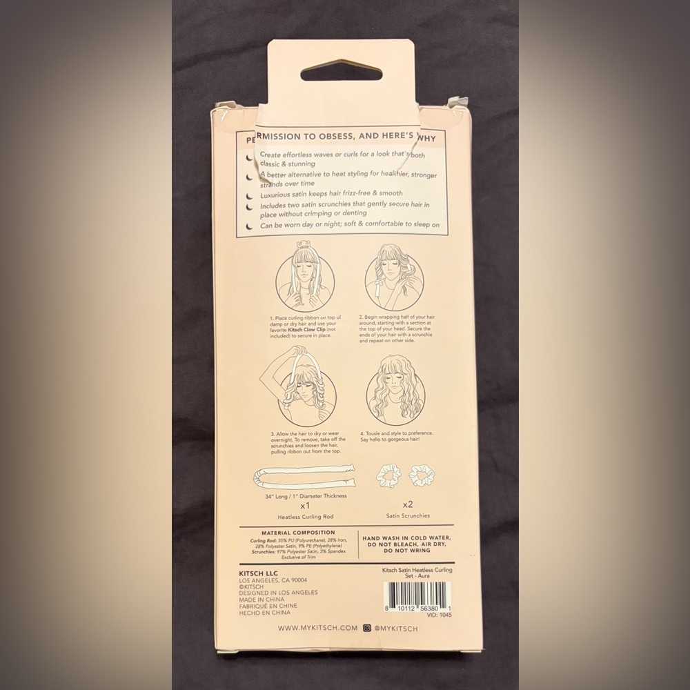 Kitsch Rice Water Protein Solid Strengthening Shampoo/Heatless Curling Set - NIB - Picture 6 of 8